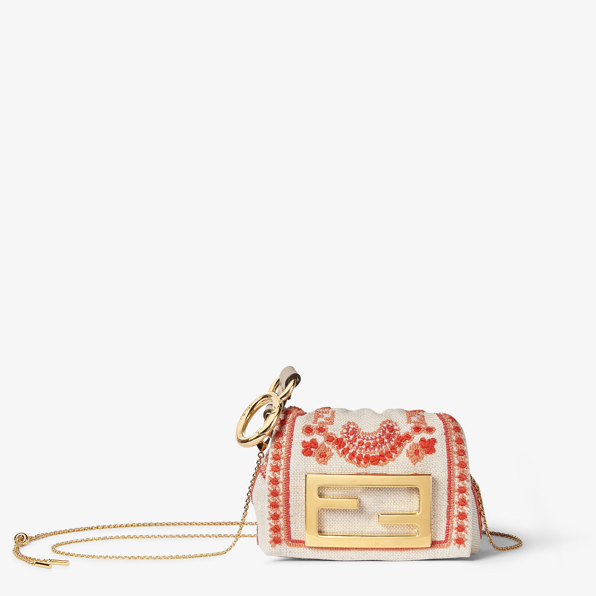 FENDI｜ (Mamma Baguette Nano (7AS368 ABVE F0KUR)) FENDI GHW Mamma Baguette Mini Bag Lambskin Leather Black