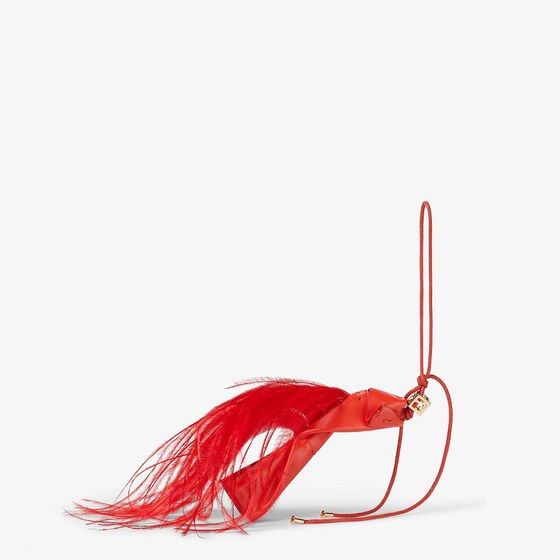 Fendi Origami Fish Charm In Red