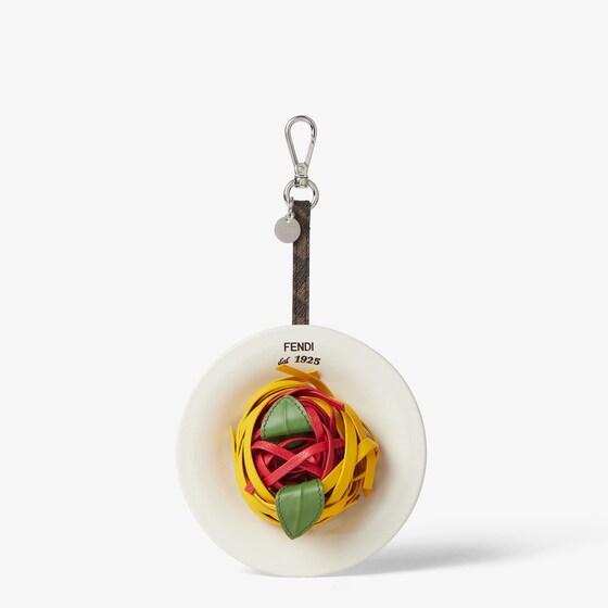 Fendi Spaghetti Charm In White