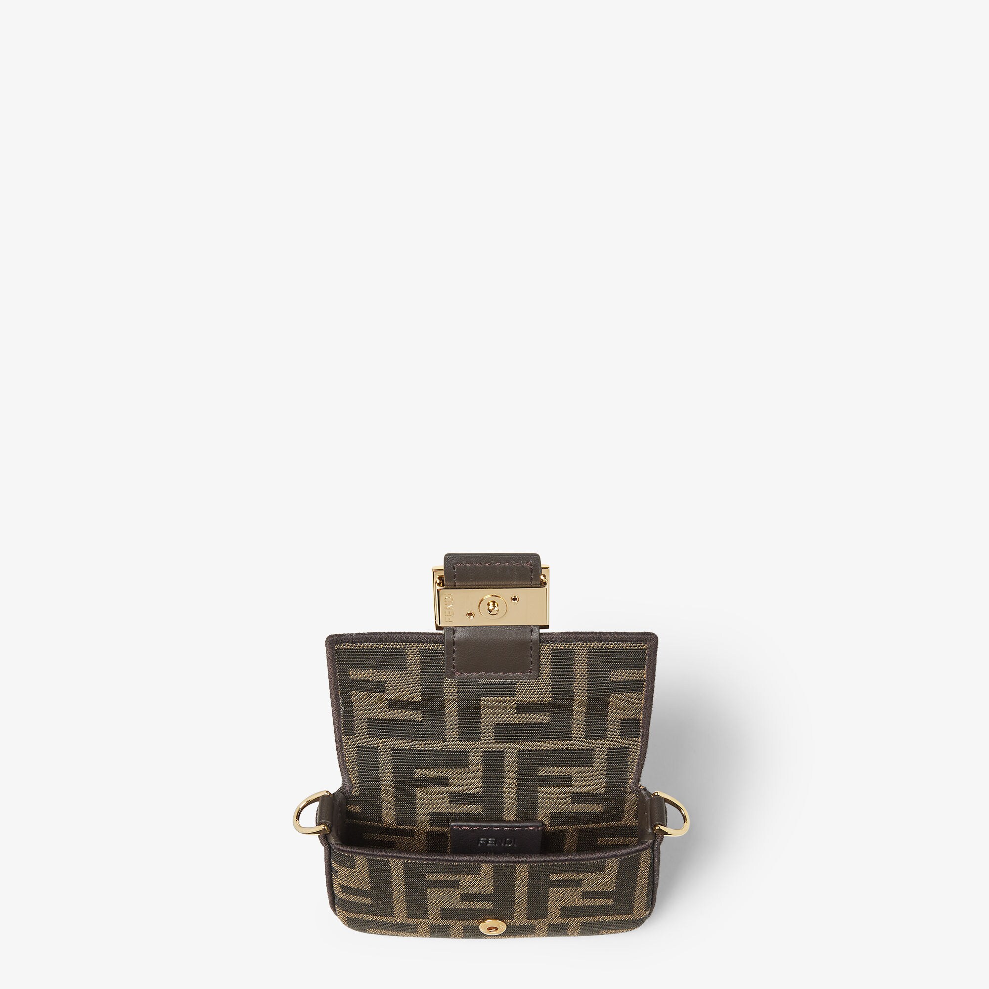 Nano Baguette Charm Fabric Brown | Fendi