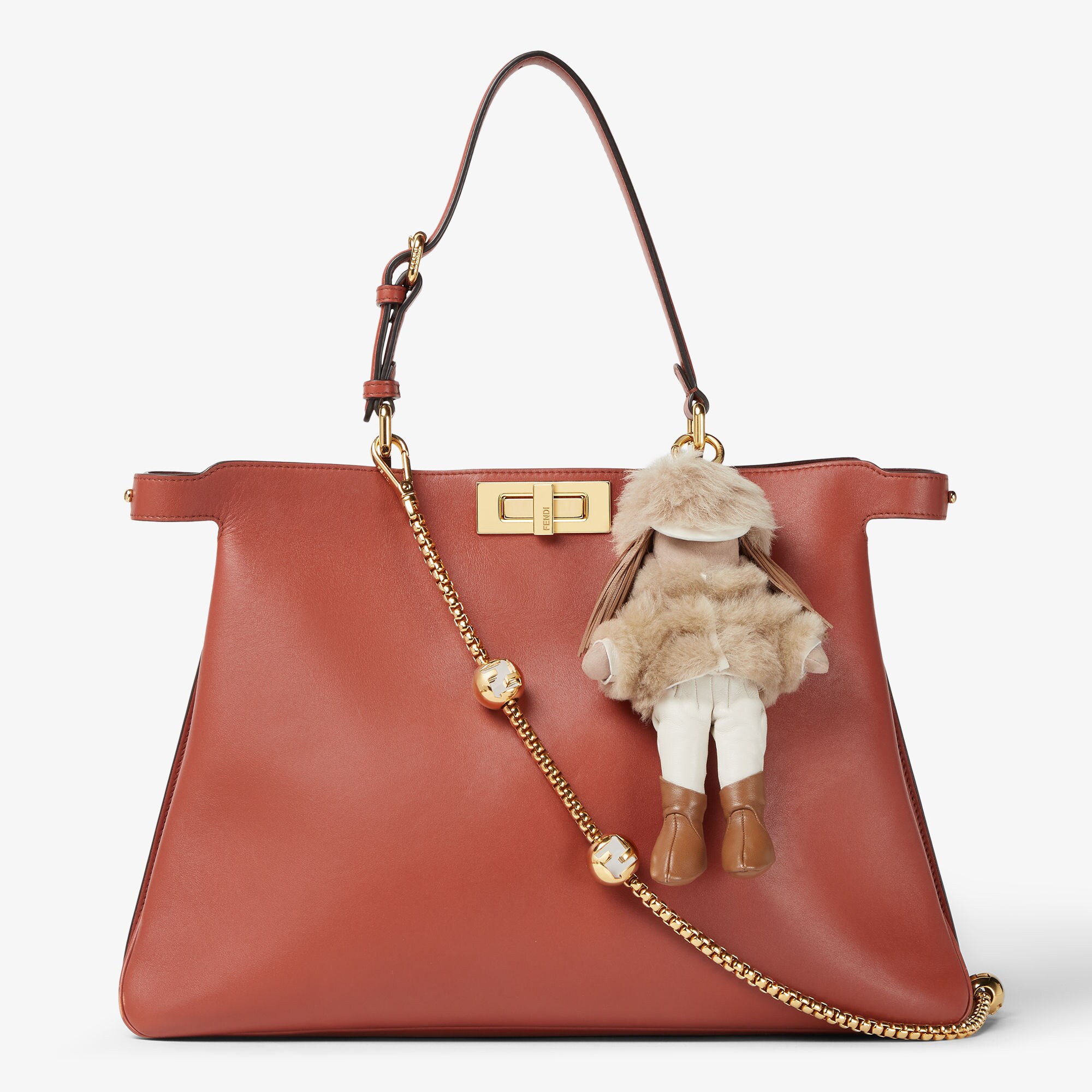 フェンディ　チャーム FENDI フェンディ キーリング 7AS174 FFモチーフ オーロック