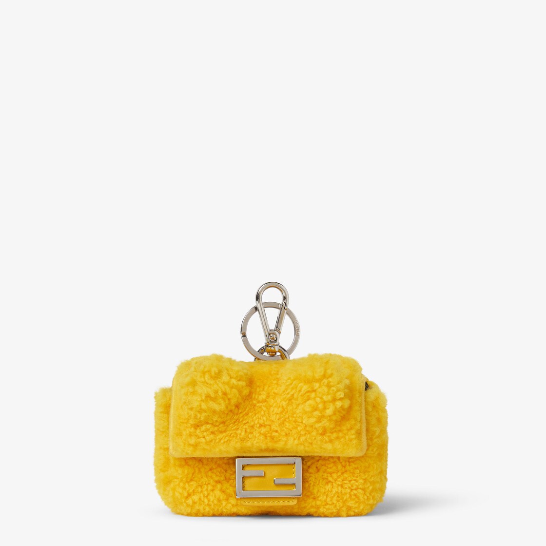 Nano Baguette Charm Fur Yellow - Image 1/5