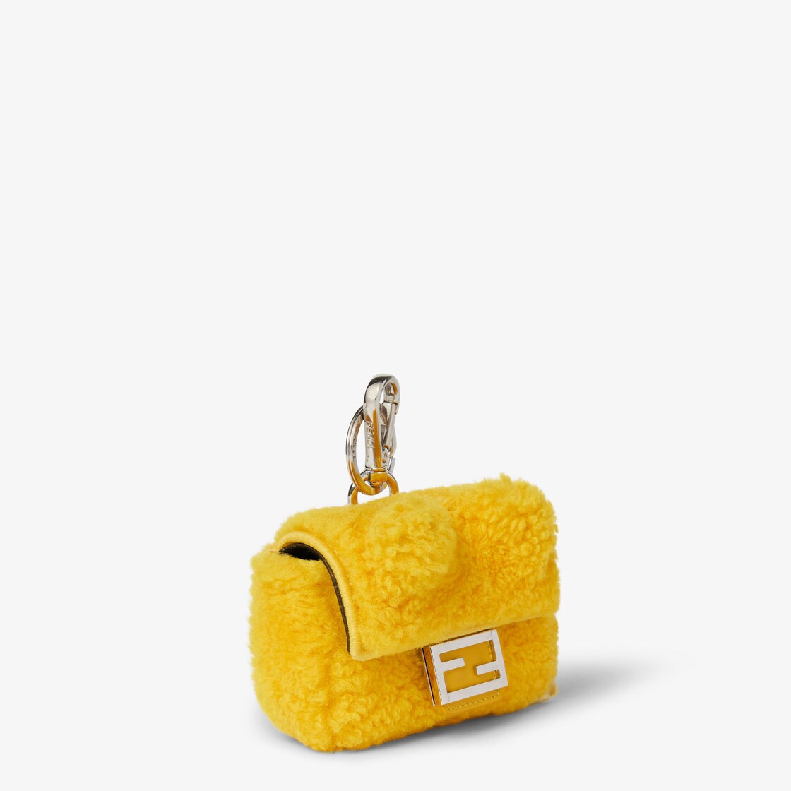 Nano Baguette Charm Fur Yellow - Image 2/5