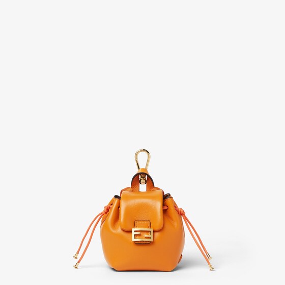 Fendi Nano Backpack Charm In Orange