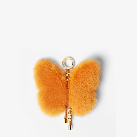 Fendi Butterfly Charm In Orange