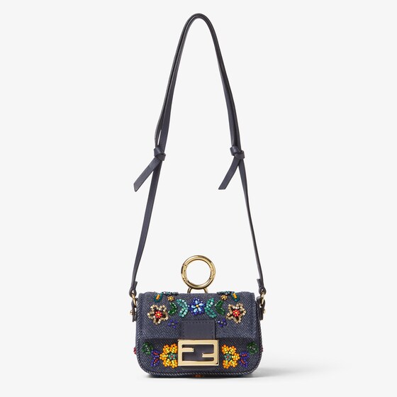 Fendi Nano Baguette Charm In Gold