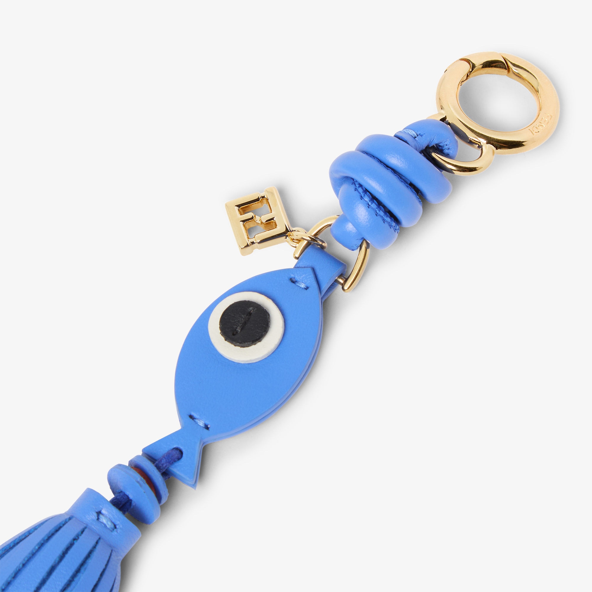フィッシュ チャーム レザー ブルー | Fendi