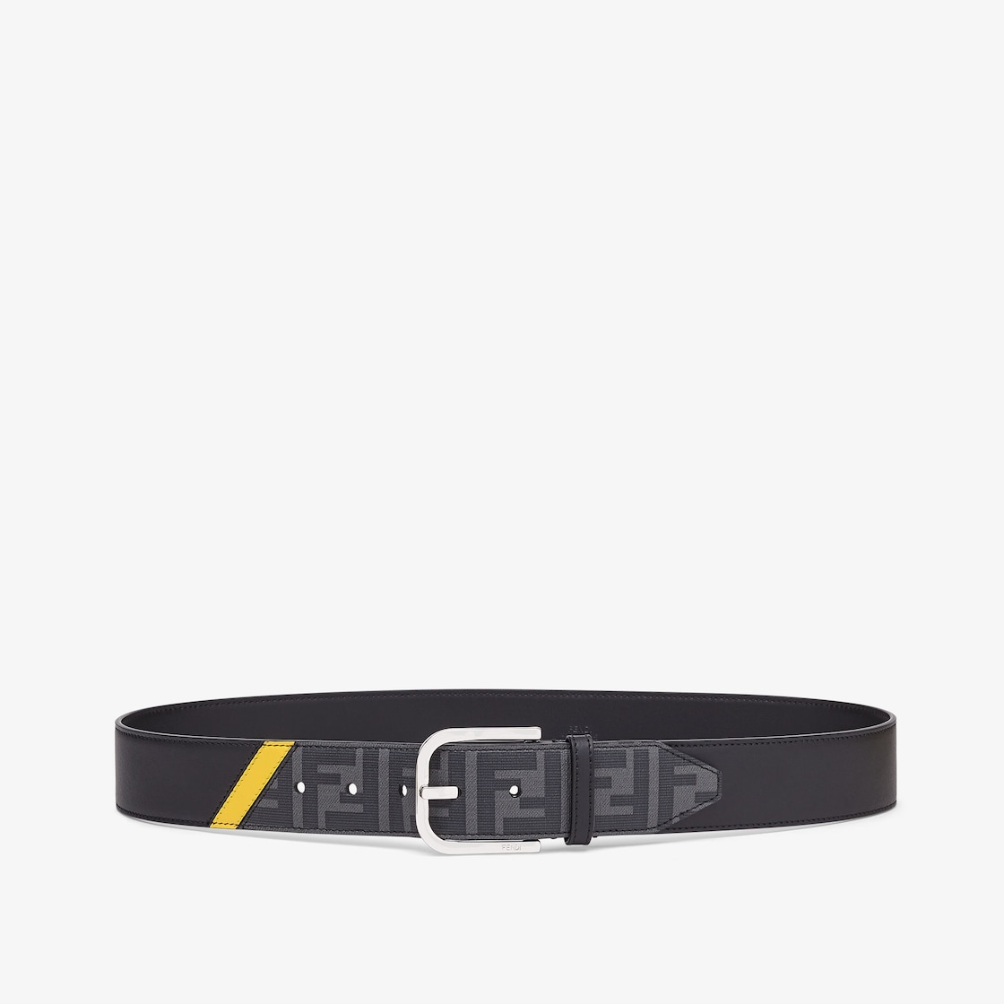 Fendi Diagonal Belt Black leather belt Fendi