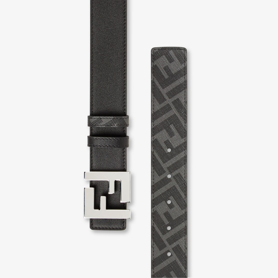 Squared FF belt Leather Black Fendi