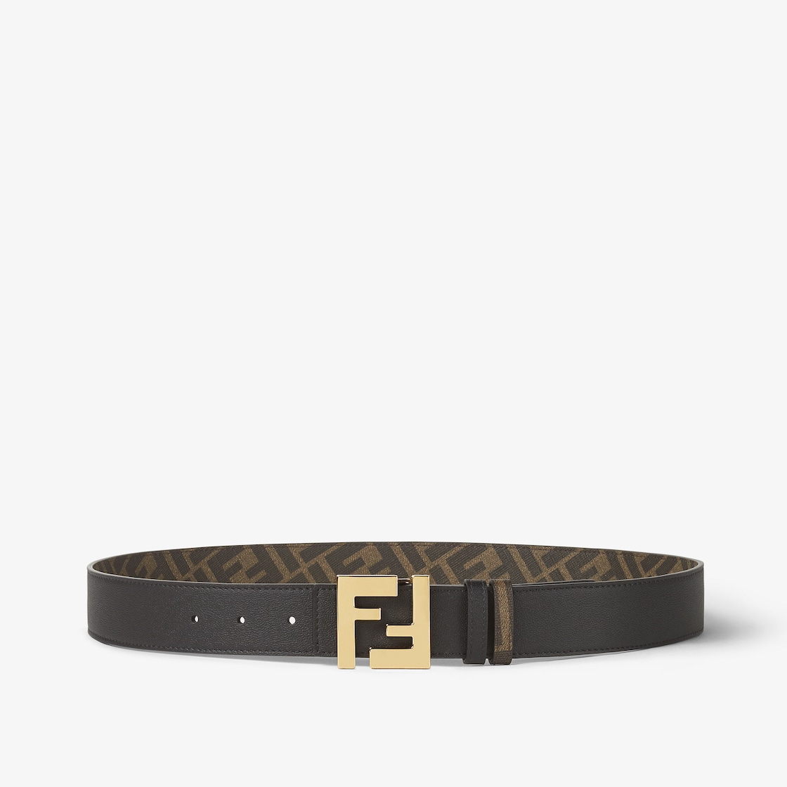 FF Squared Belt Leather Black Fendi