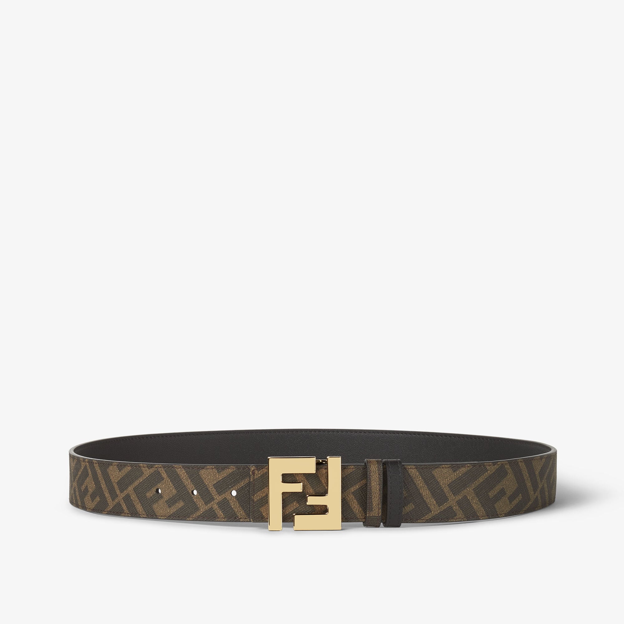 Squared FF belt Leather Black Fendi