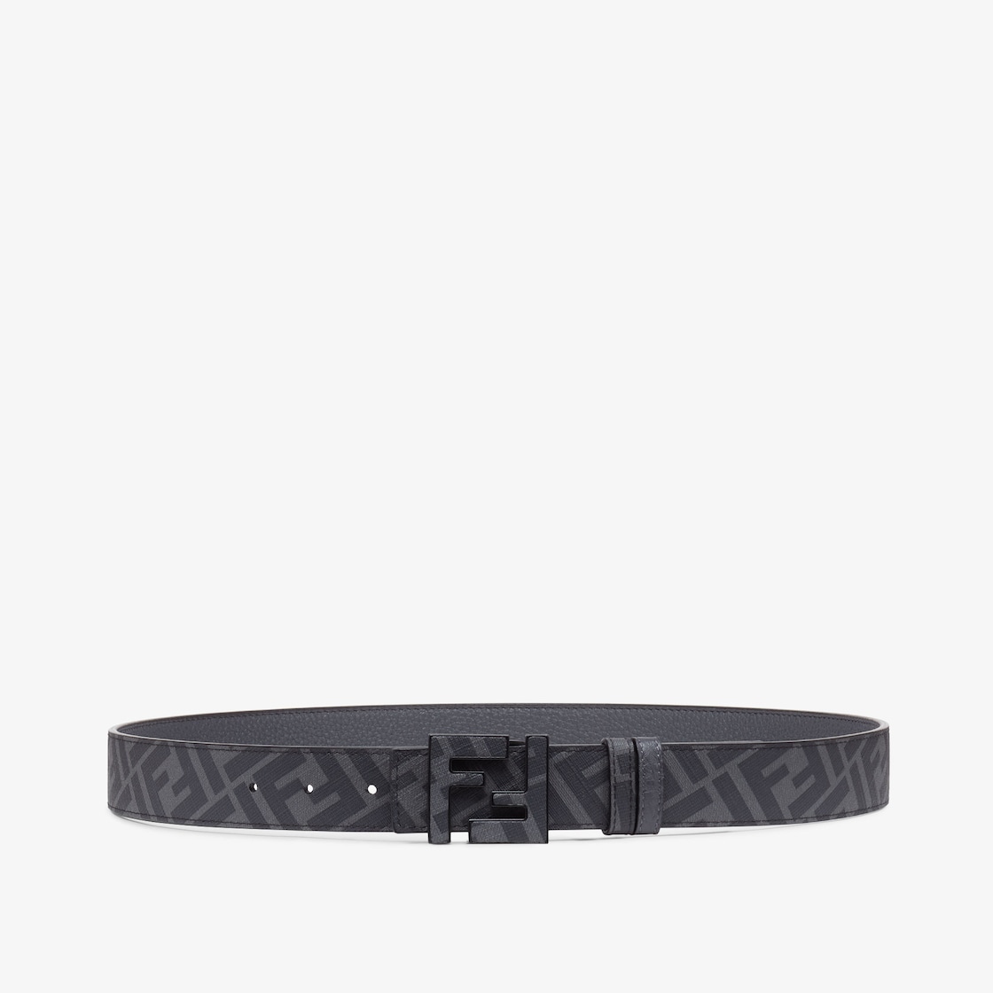 FF Belt - Grey leather reversible belt | Fendi