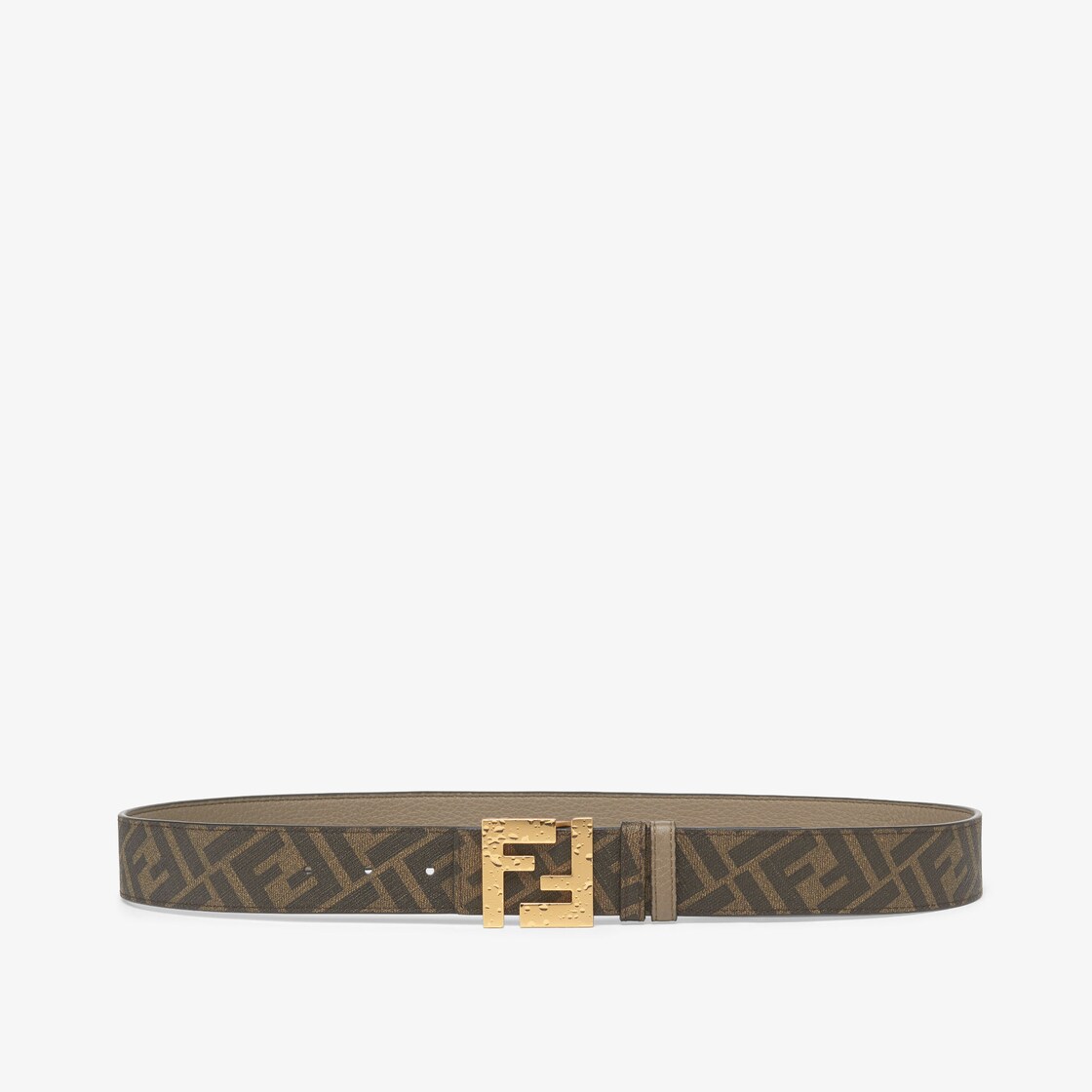Squared FF belt - Beige leather belt | Fendi