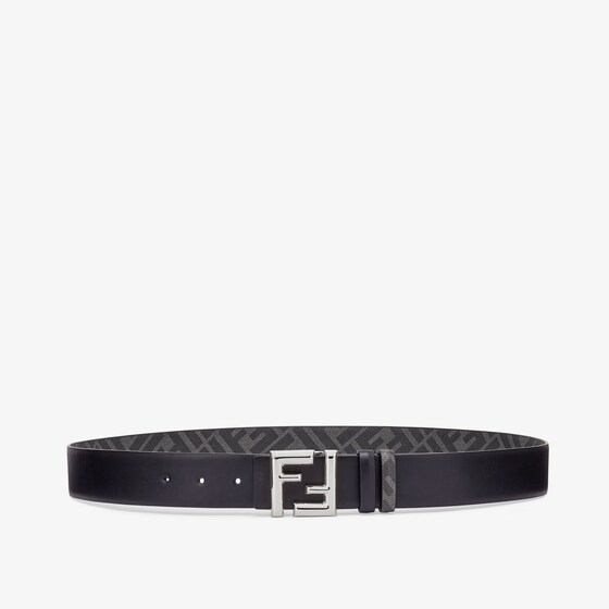 Fendi Ff Rounded Belt In Black