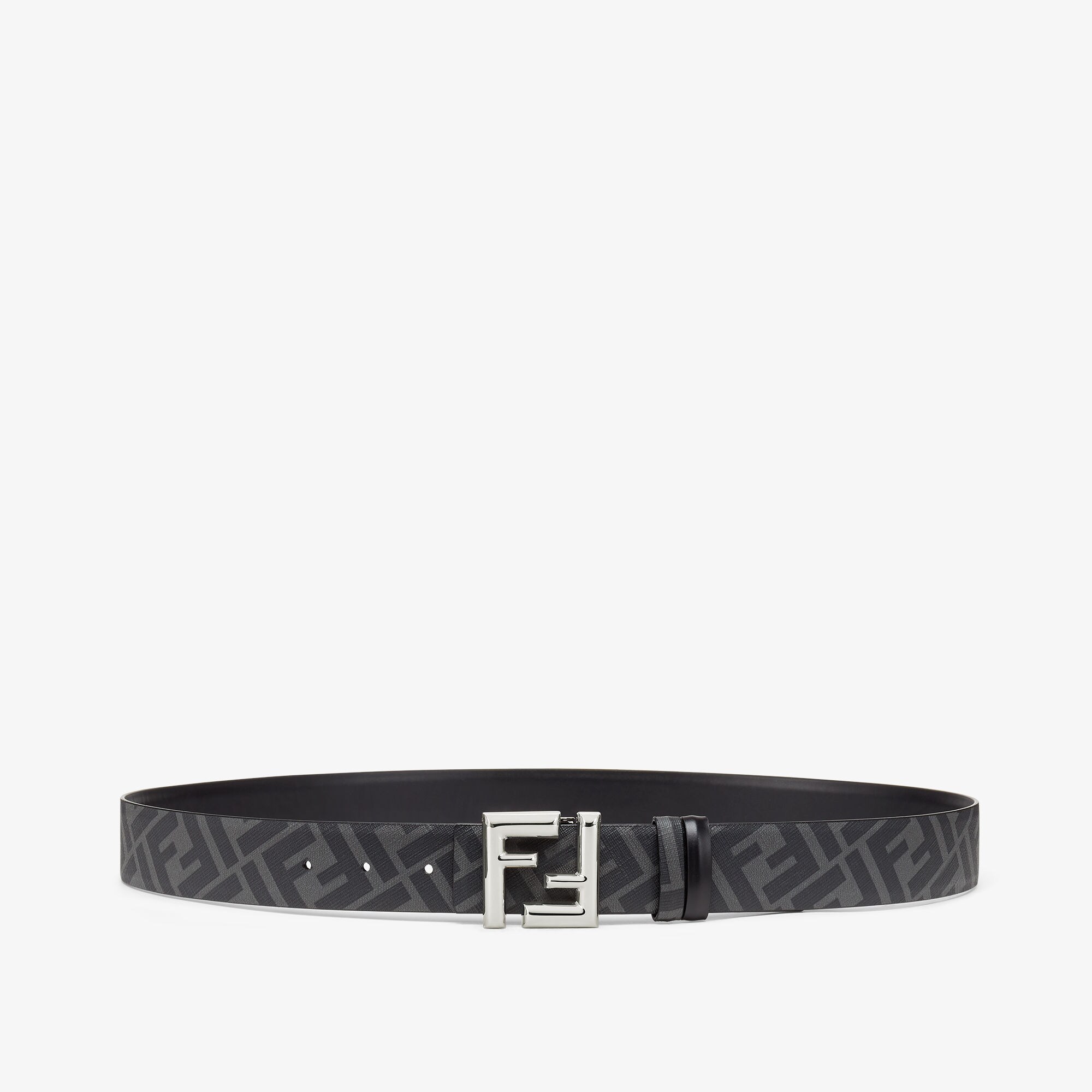 FF Rounded Belt Leather Black Fendi