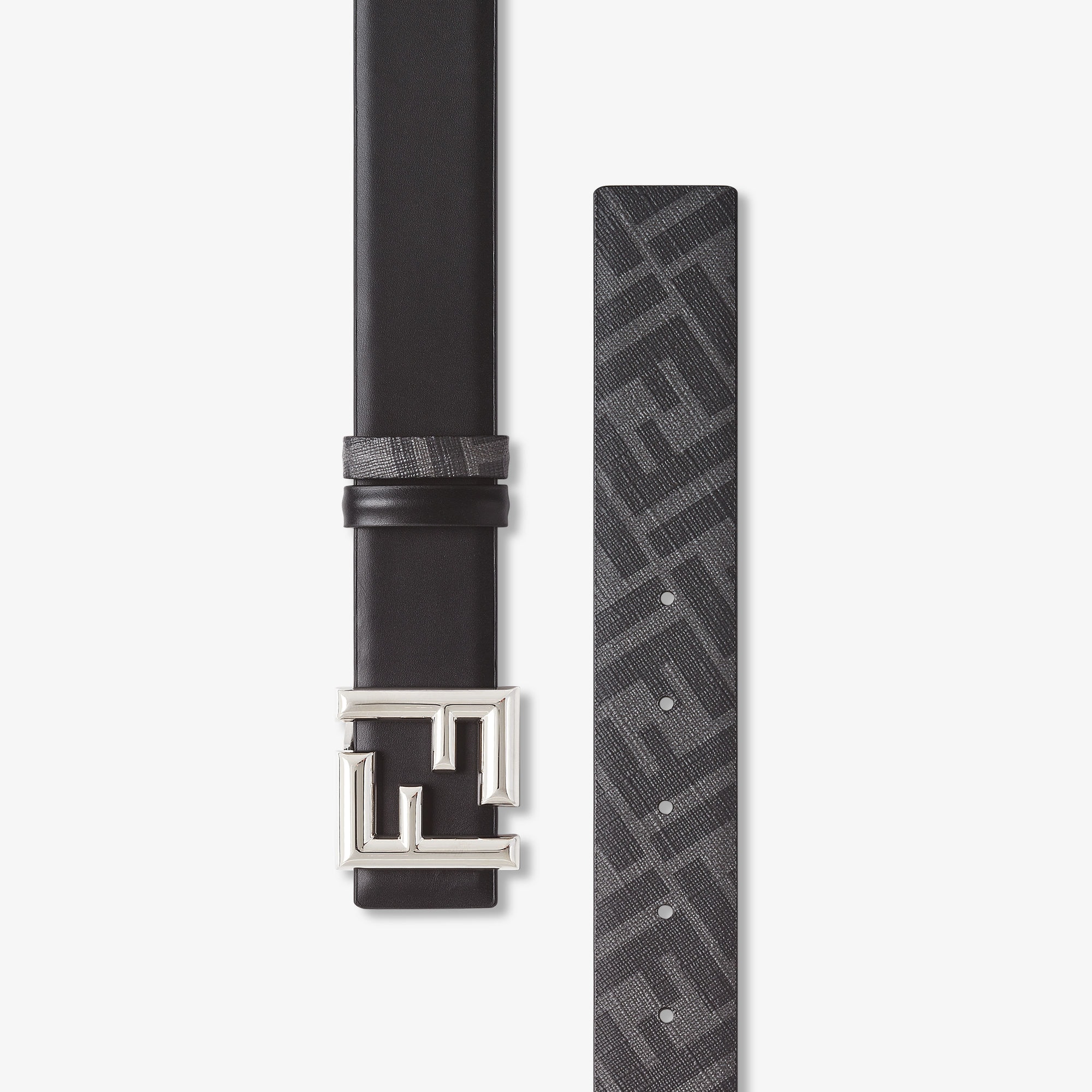 FF Rounded Belt Leather Black | Fendi FF Rounded Belt Leather Black | Fendi