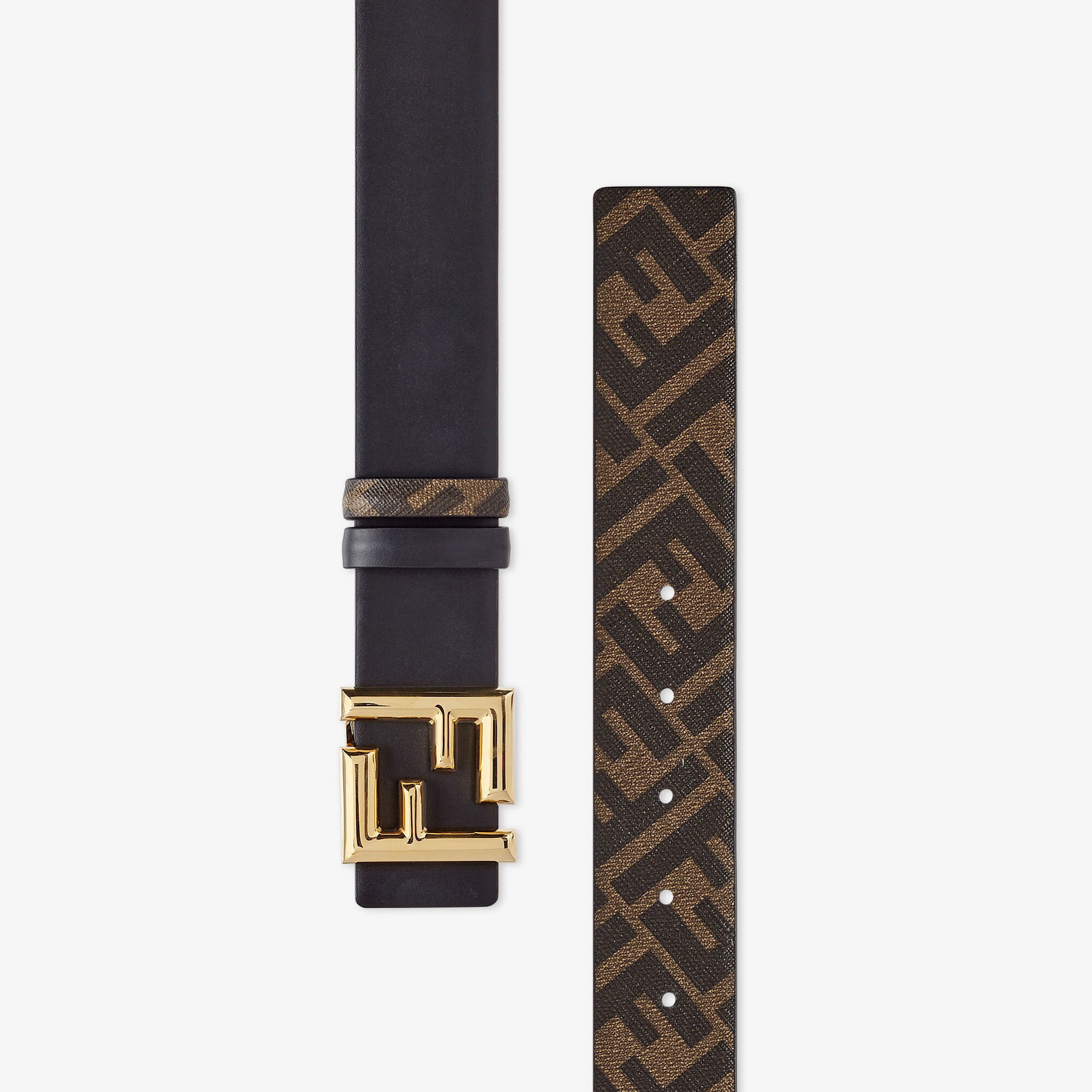 Men's forever fendi belt with brass buckle hotsell