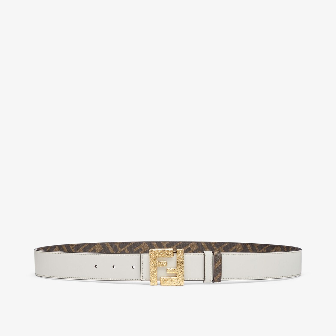 Belt - Pale grey leather belt | Fendi