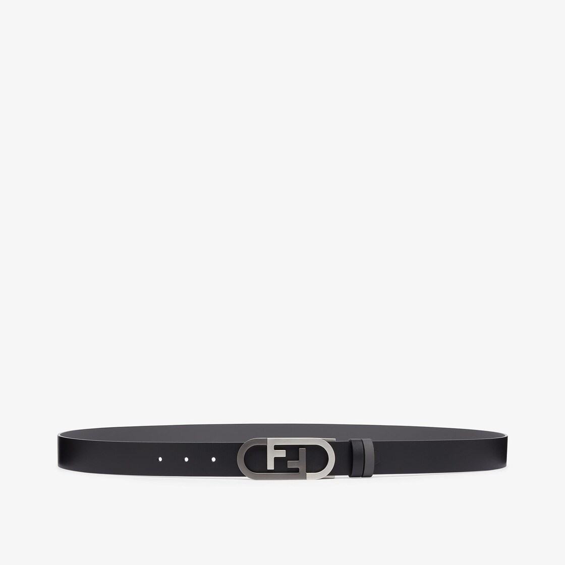 Fendi O Lock Belt Black leather reversible belt Fendi