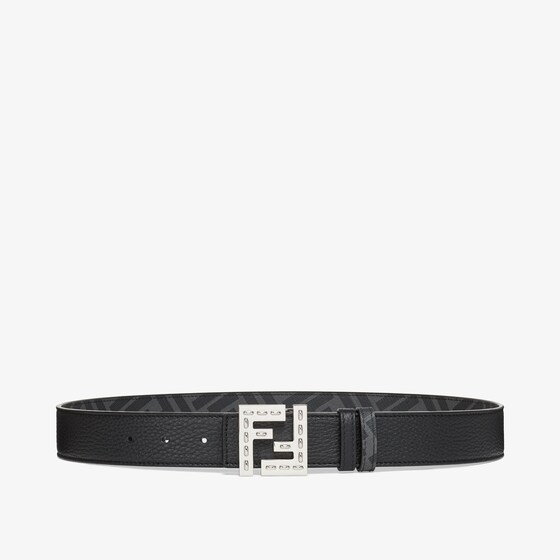 Fendi Ff Squared Belt In Black