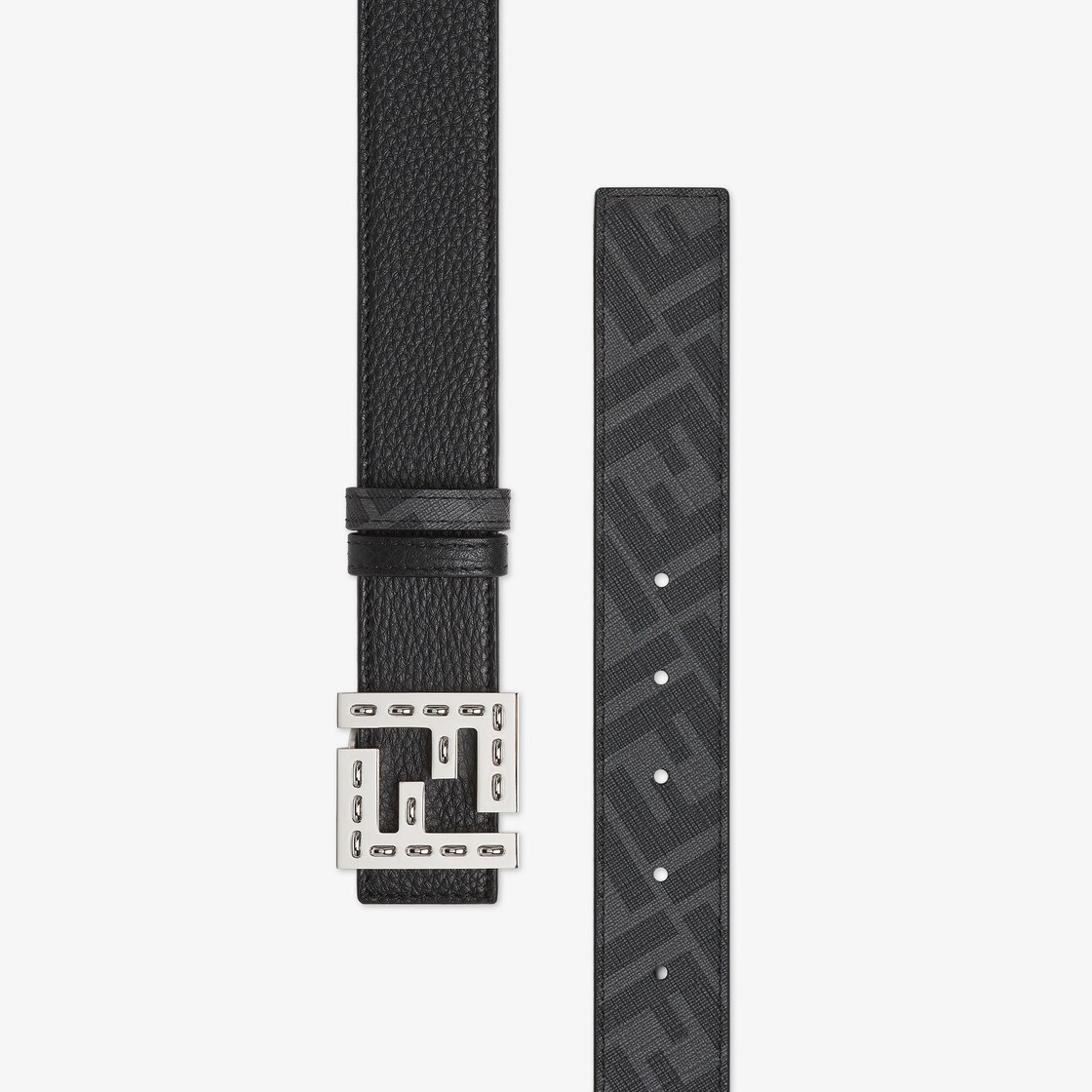 FF Squared Belt Cuoio Romano leather Black - Image 3/4