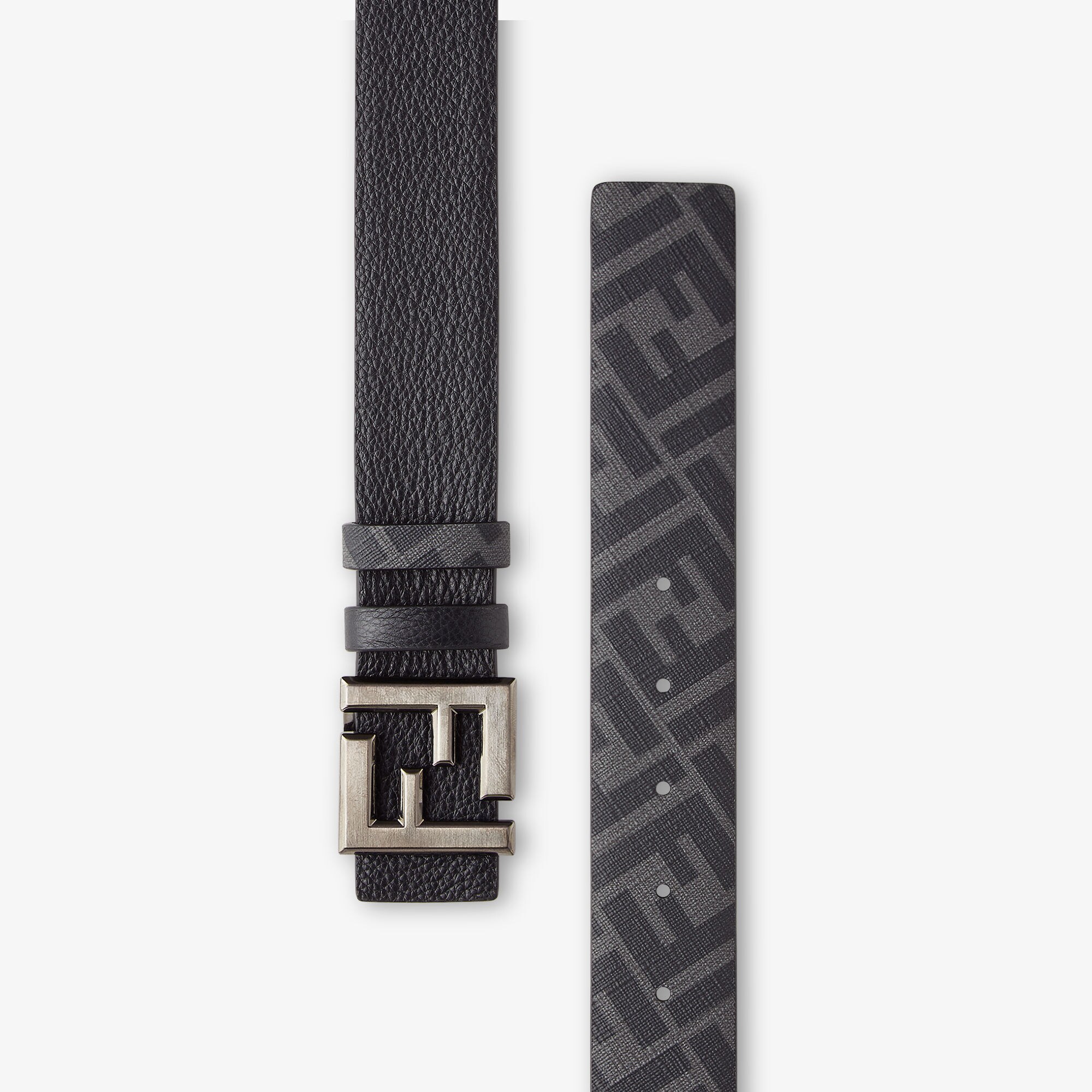 FF Squared Belt Leather Black | Fendi