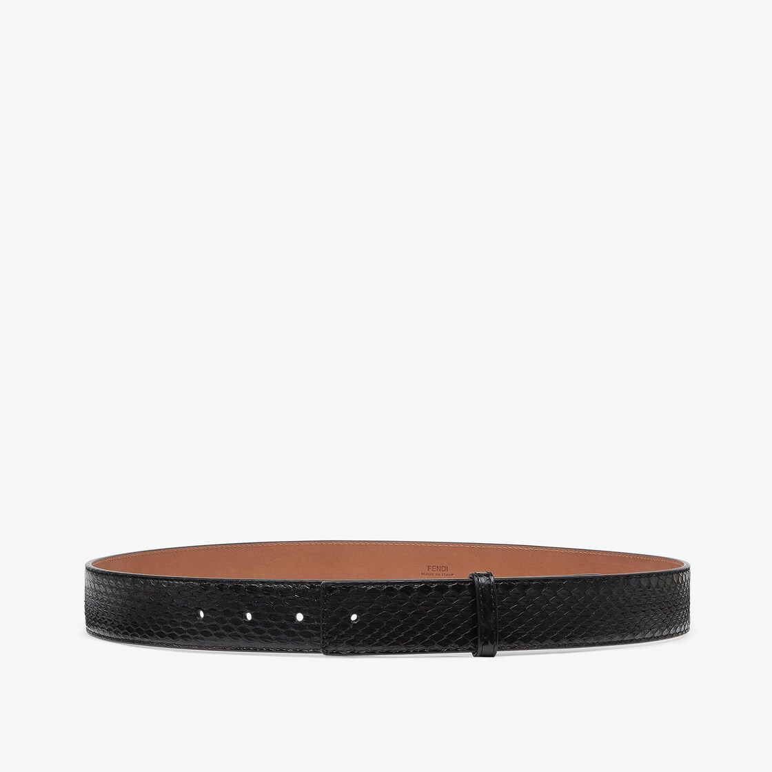 Fendi black outlet leather belt