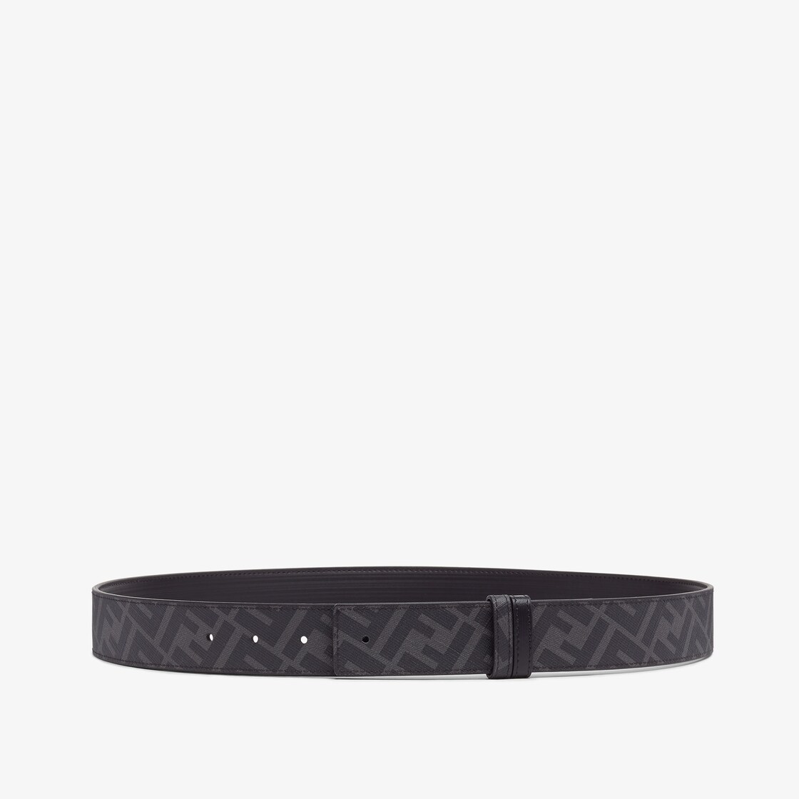 Belt Bar Leather Black Fendi