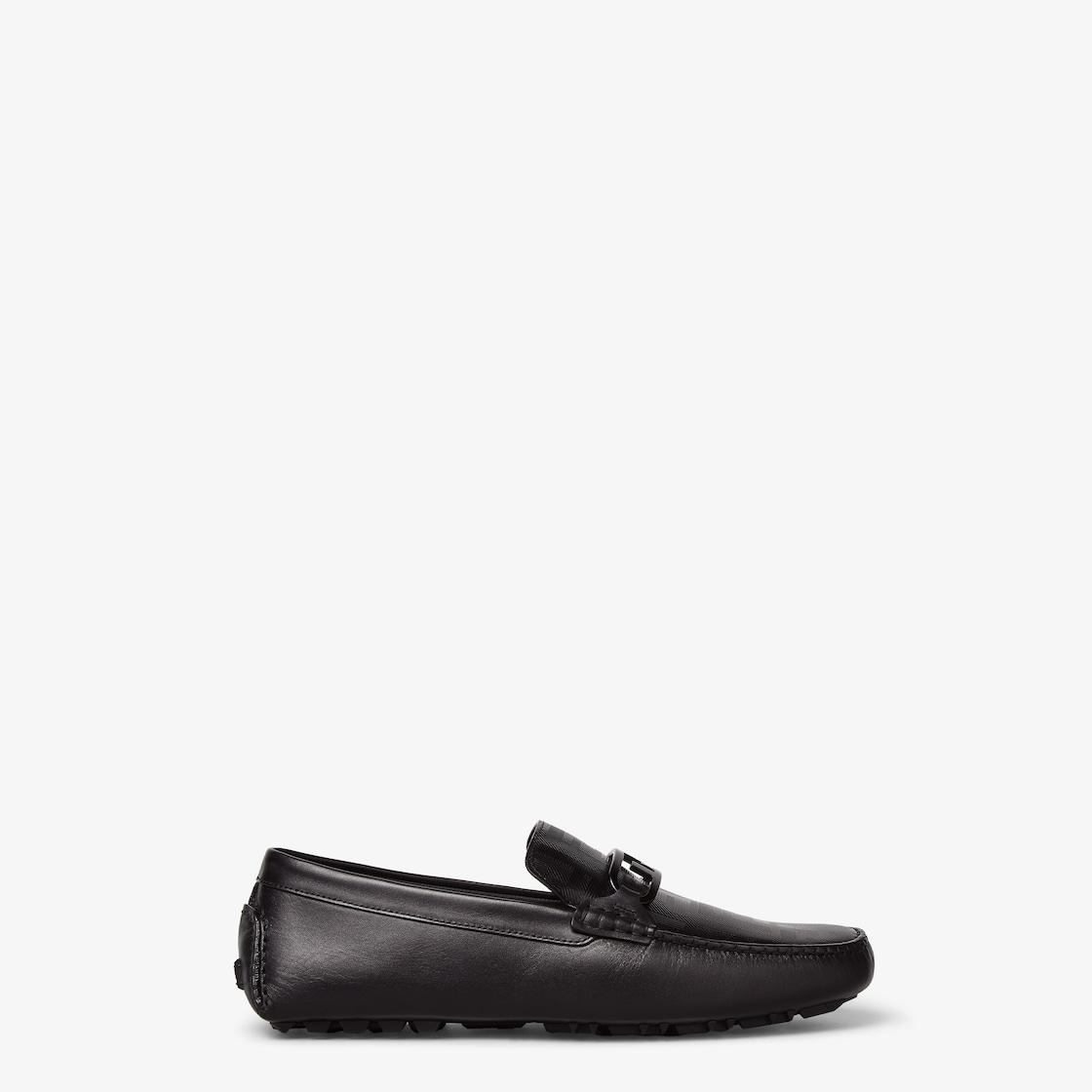 Fendi O'Lock Driving Shoes Leather Black - Image 1/6