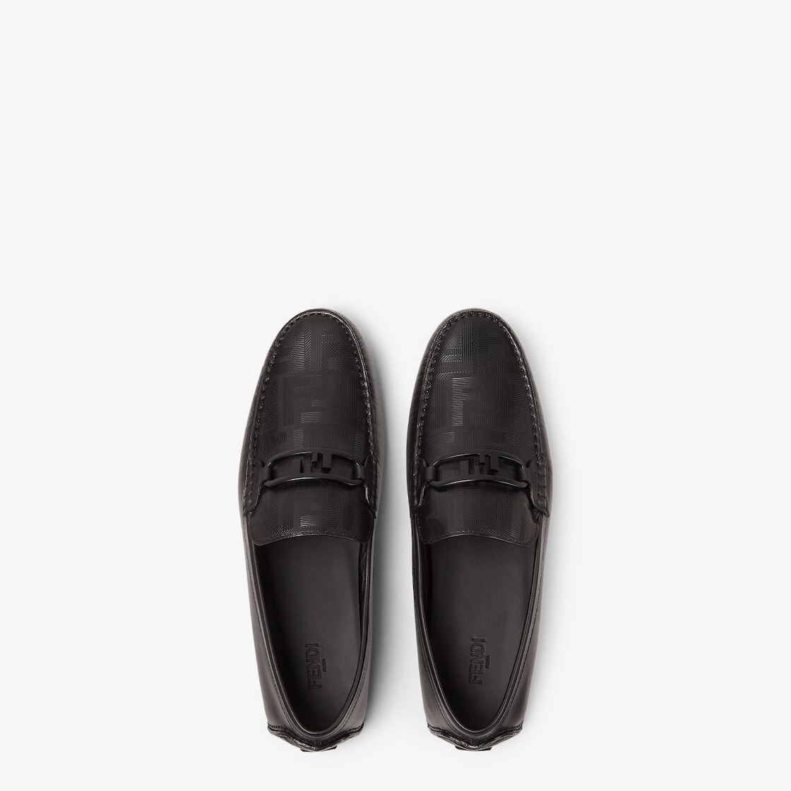 Fendi O'Lock Driving Shoes Leather Black - Image 4/6