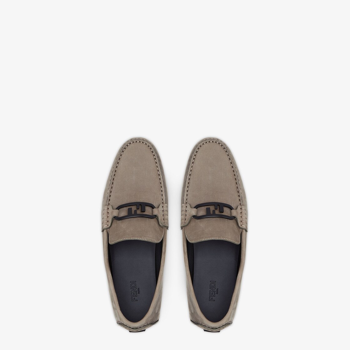 Fendi O'Lock loafers - Beige nubuck leather loafers