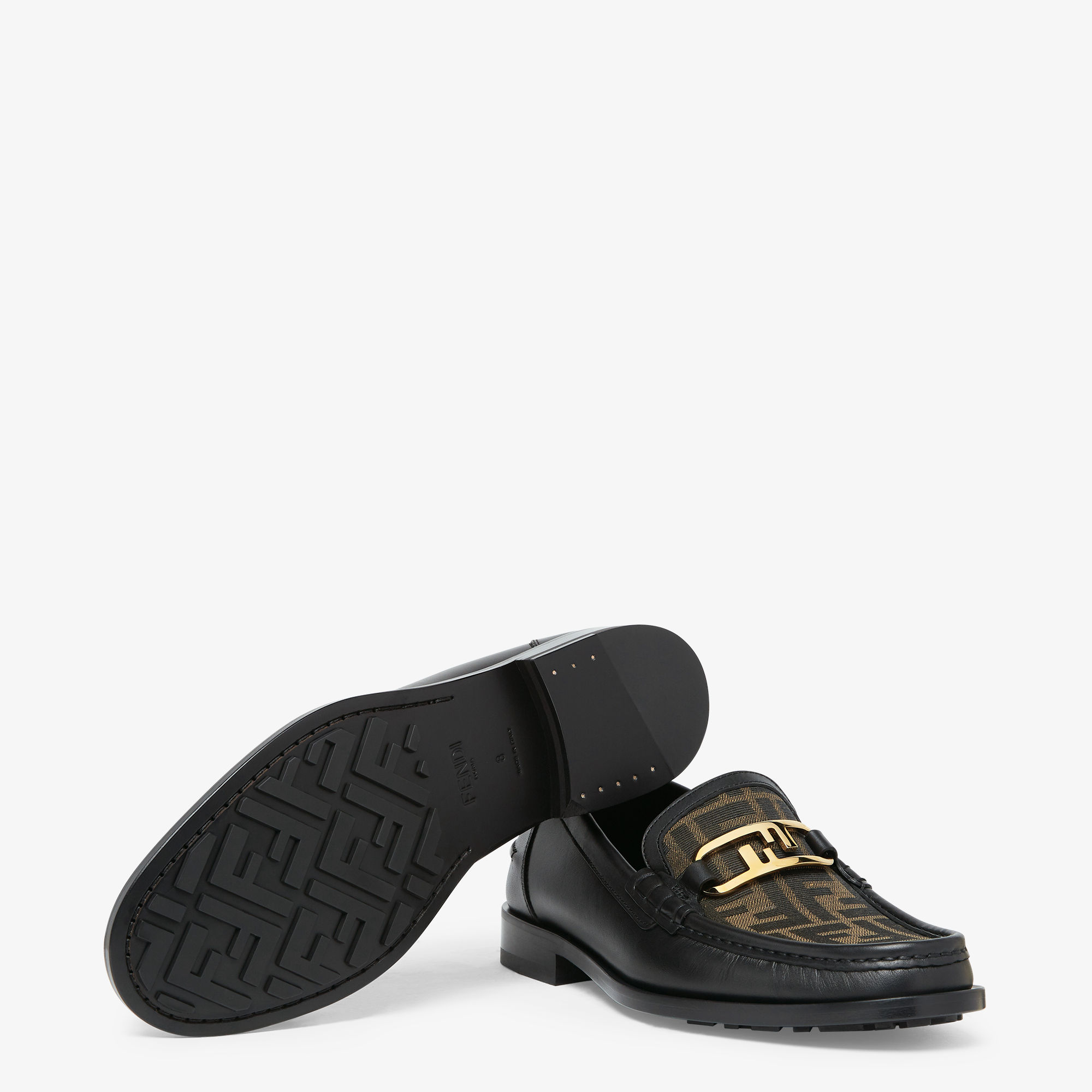 Fendi Loafers with visible stitched shoe apron and vamp decorated | Thumbnail 5