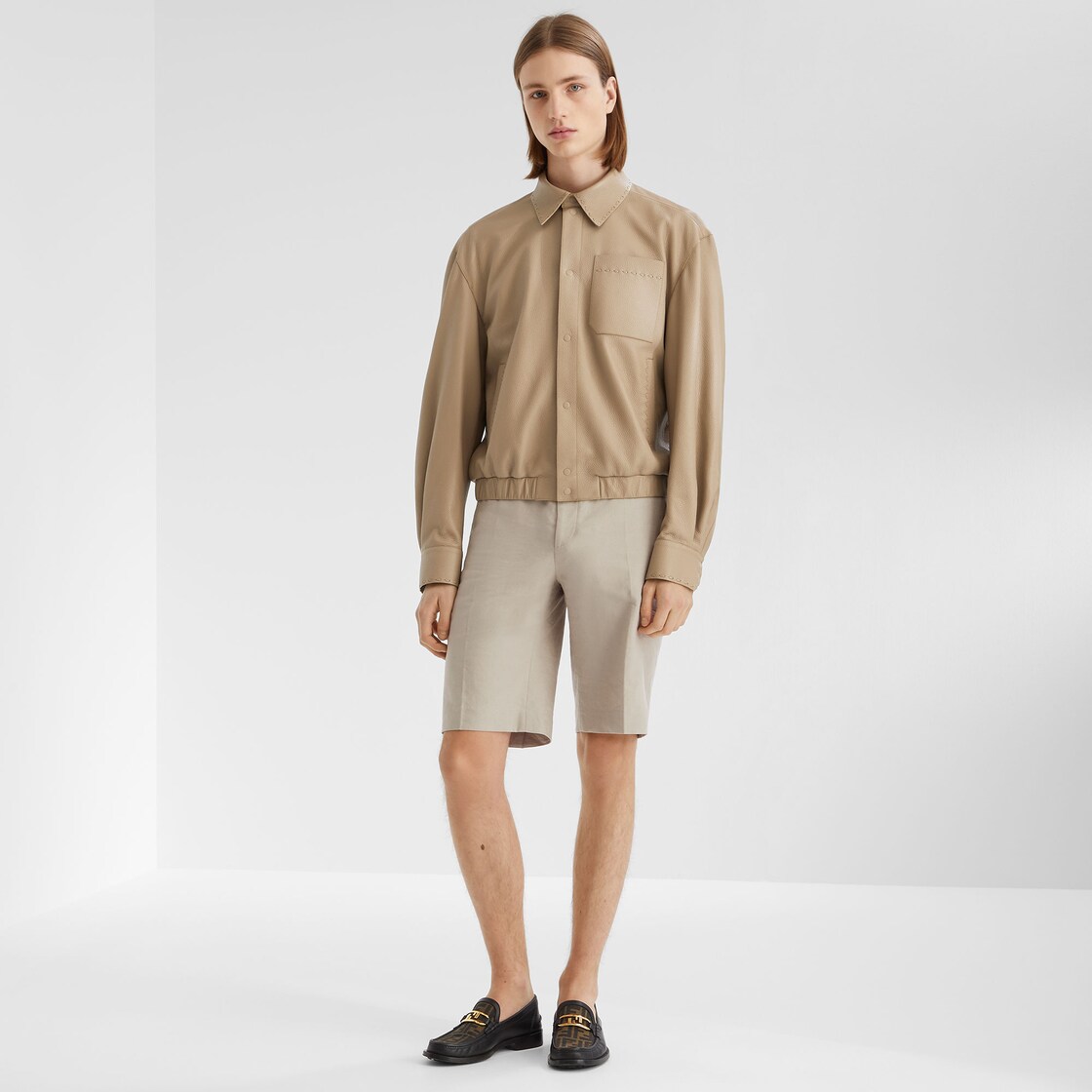 Fendi O'Lock乐福鞋-黑色皮革乐福鞋-男士乐福便鞋-FENDI芬迪中国官网