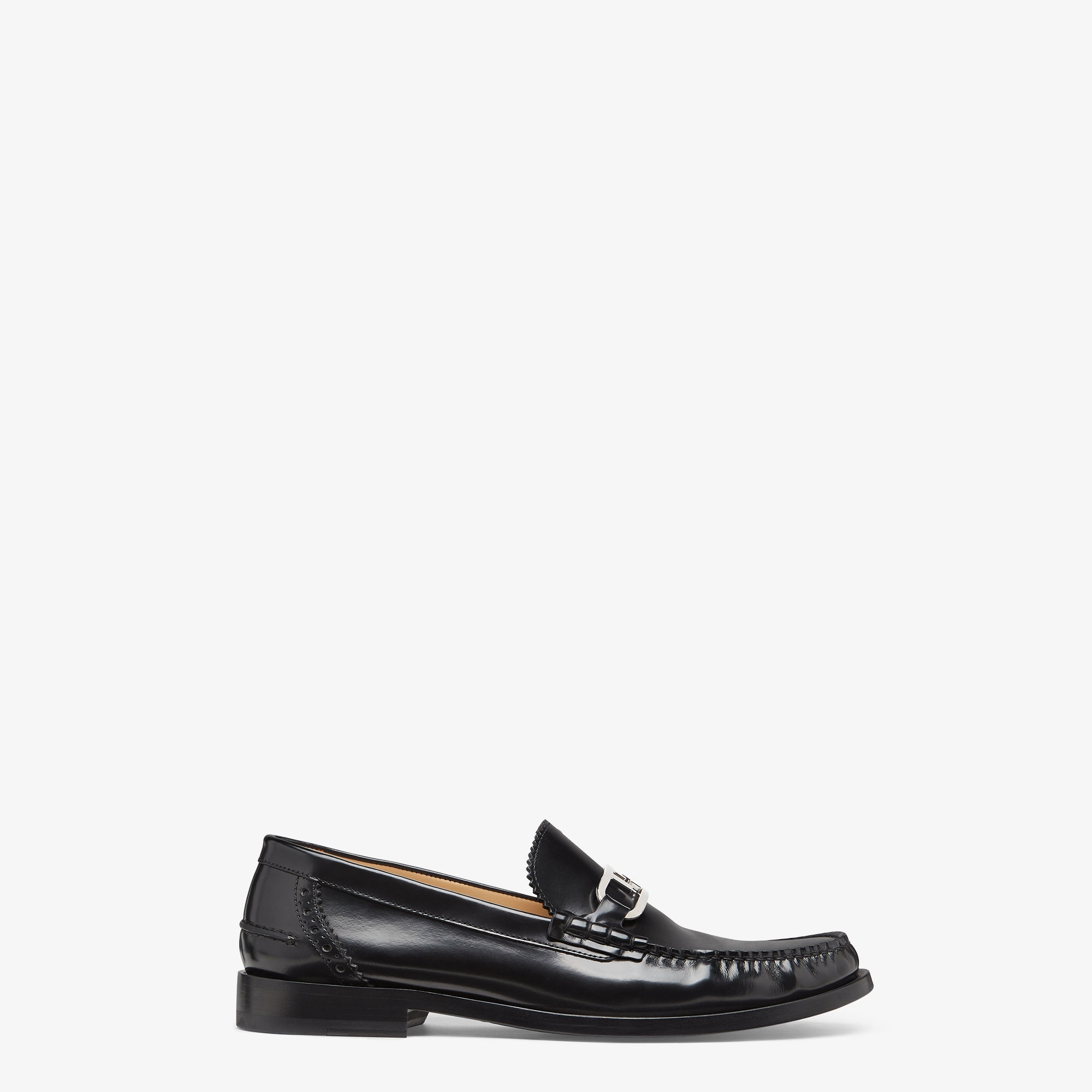 Loafers - Black leather loafers | Fendi