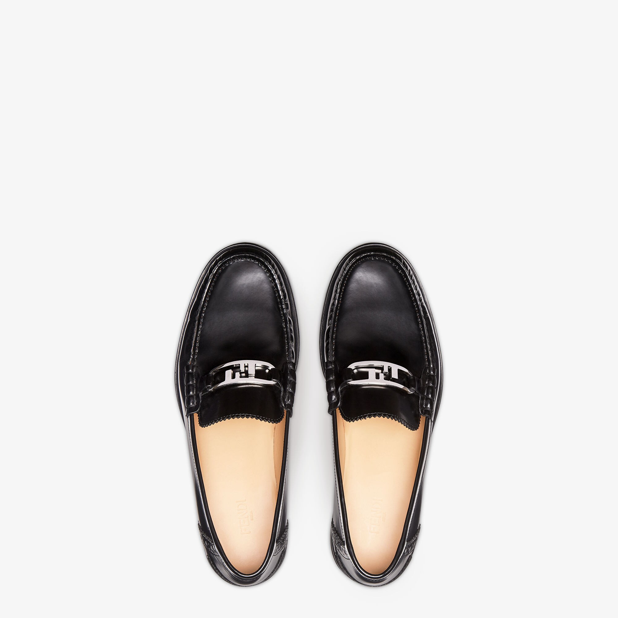 Fendi O'Lock loafersBlack leather loafers