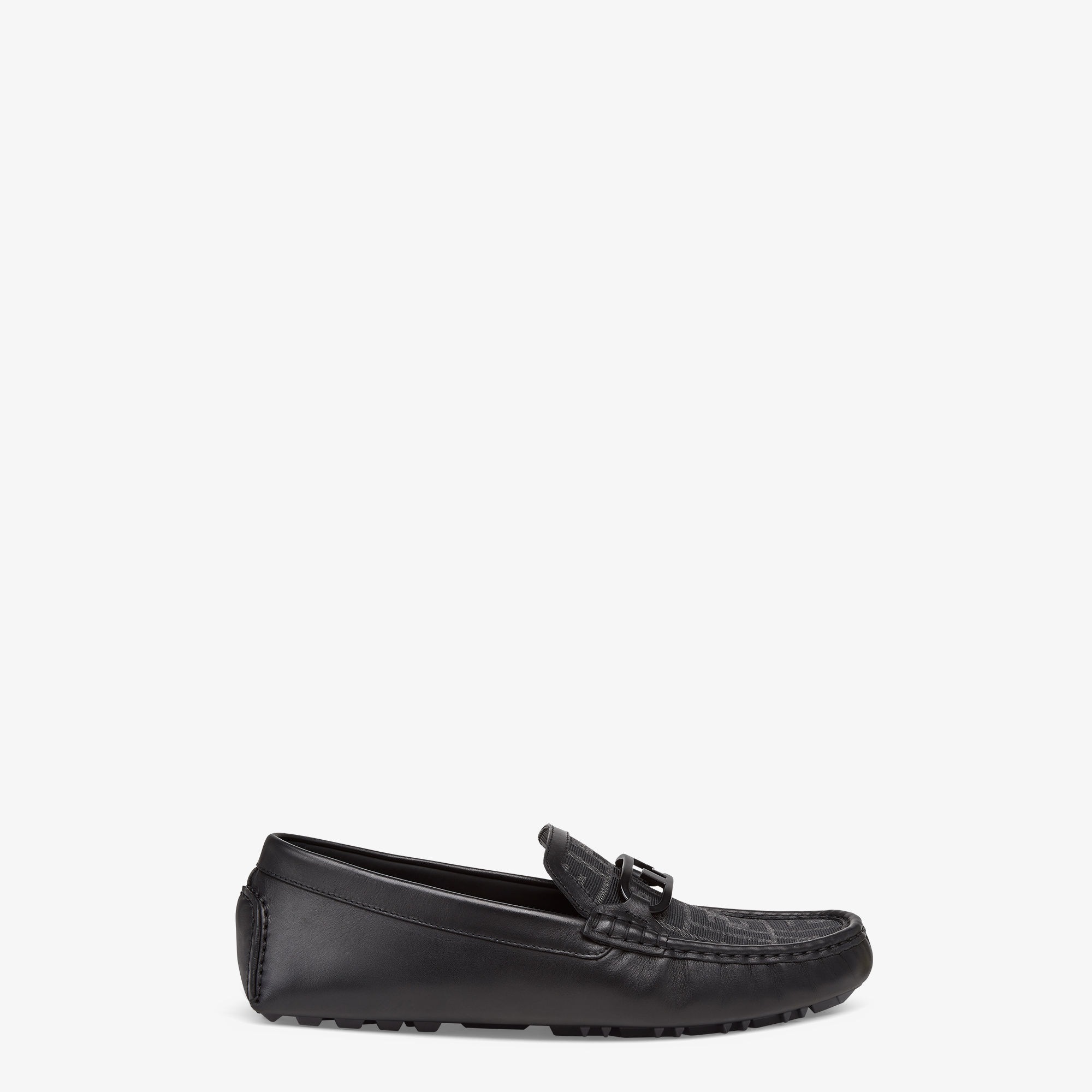 O'Lock driving loafers - Black leather driver loafers | Fendi