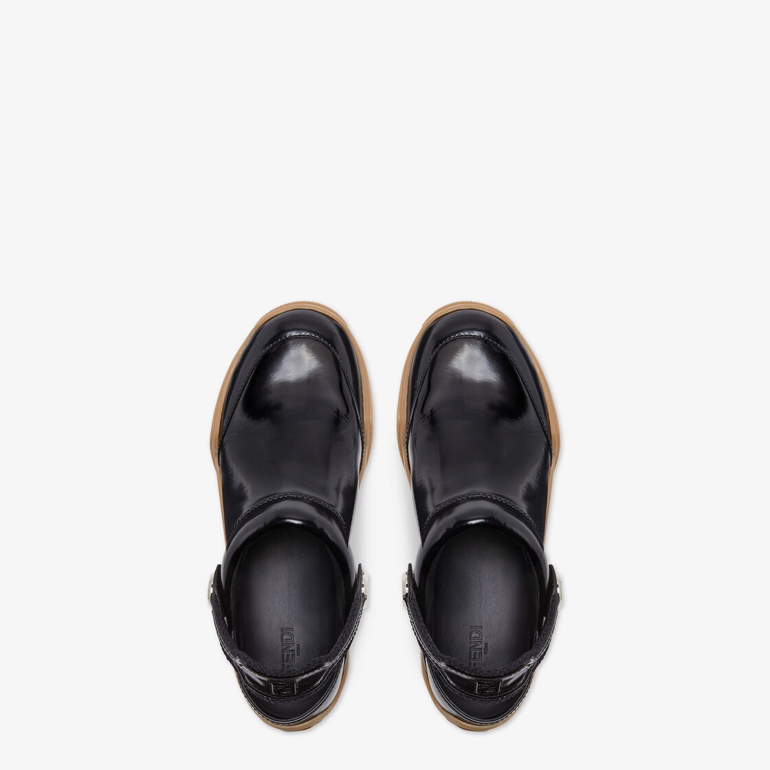 Fendi Lab Clogs - Black leather clogs | Fendi