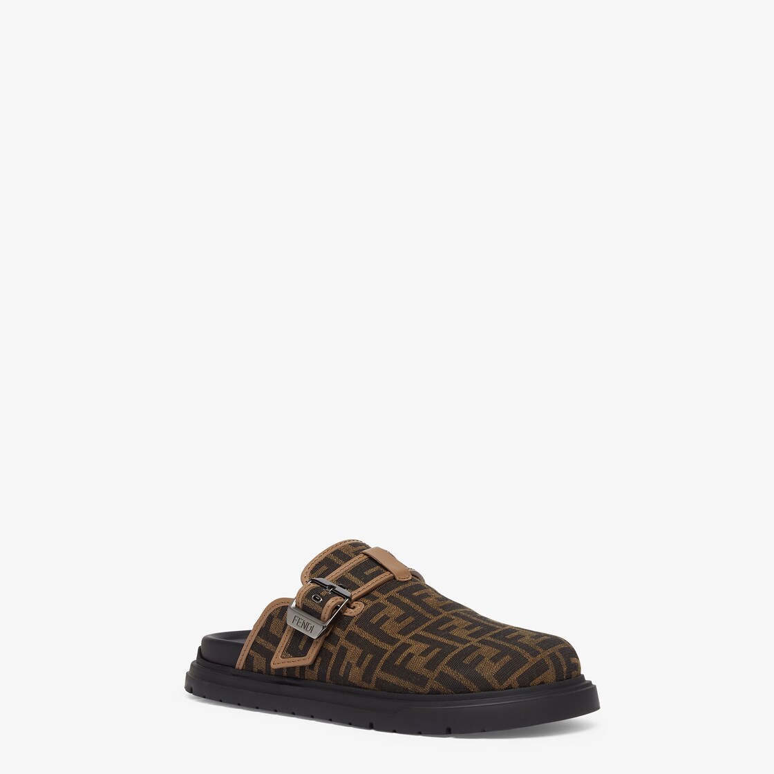 Fendi Feel Sabots Brown FF jacquard sandals Brown - Image 3/6