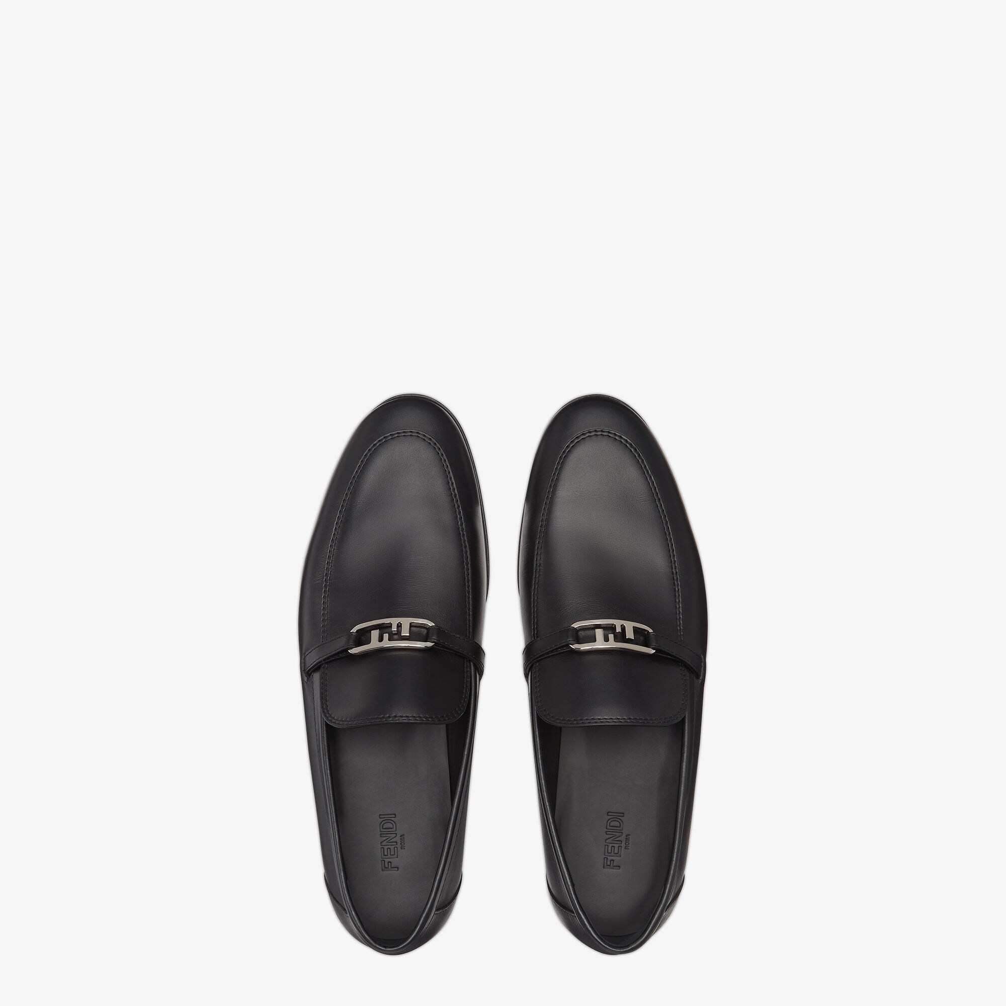 Fendi O Lock loafers Black leather loafers Fendi