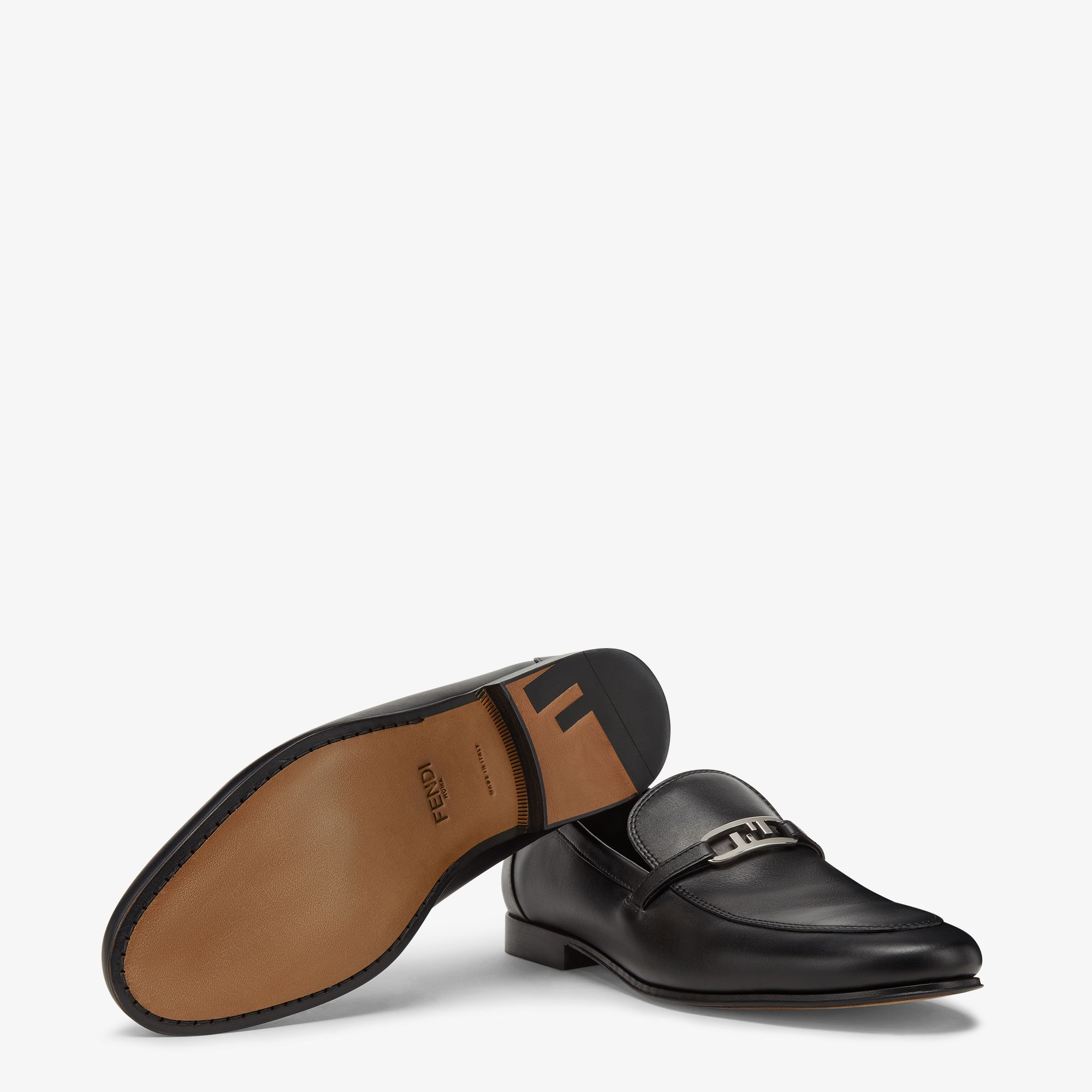 FENDI FFモノグラムローファー Black 25cm
