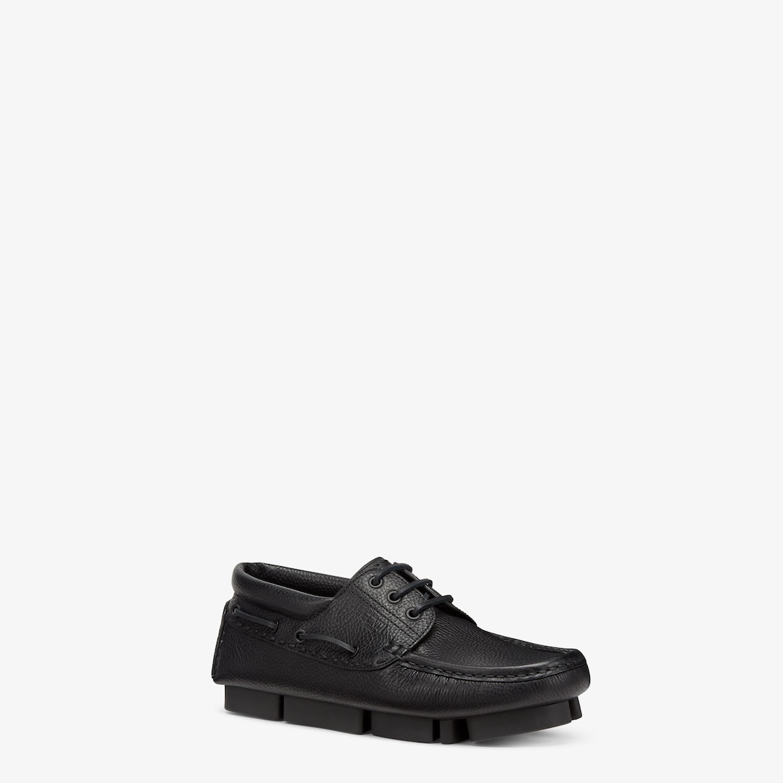 Fendi Deck Lace-ups Black leather lace-ups Black - Image 3/7