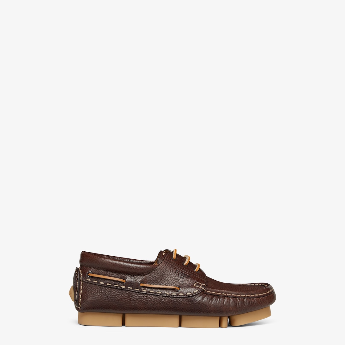 Fendi Deck Lace ups Leather Brown Fendi