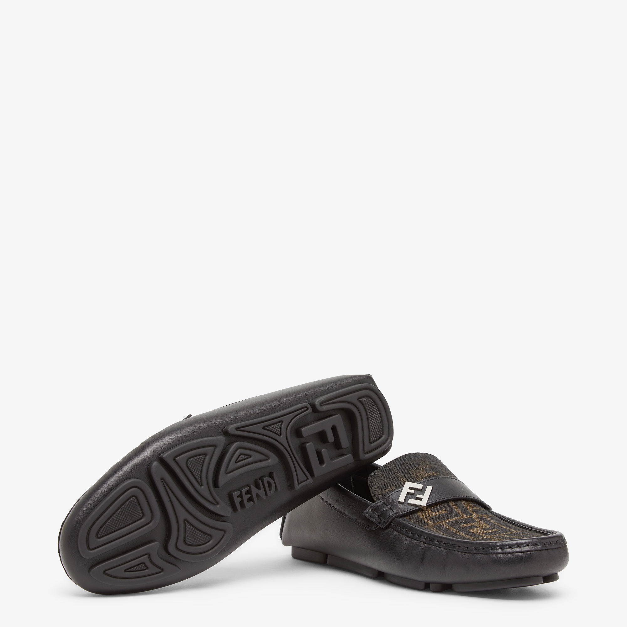 Fendi O\'Lock FF Jacquard Logo Driving Leather Shoes UK 10 - US 11 - EU 44 Fendi Men main image 2