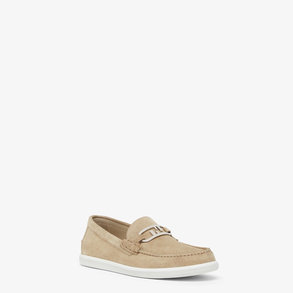 Fendi Fendi O'Lock loafers Beige suede loafers Beige - Image 2/6