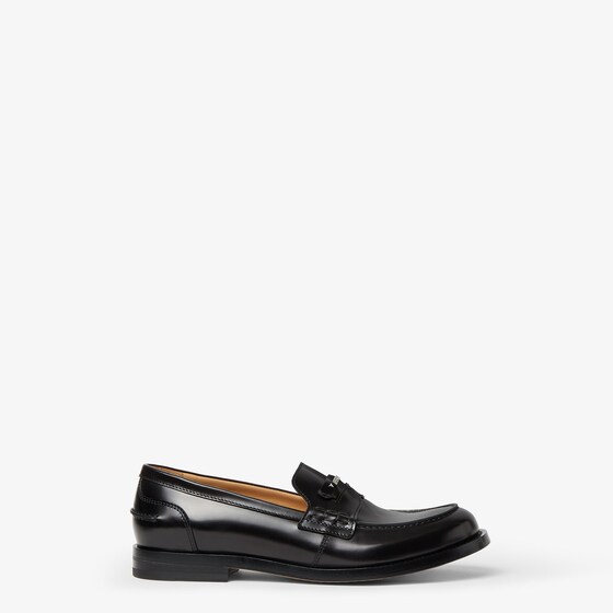Fendi Varsity-inspired loafers featuring a strap with hand-sewn
