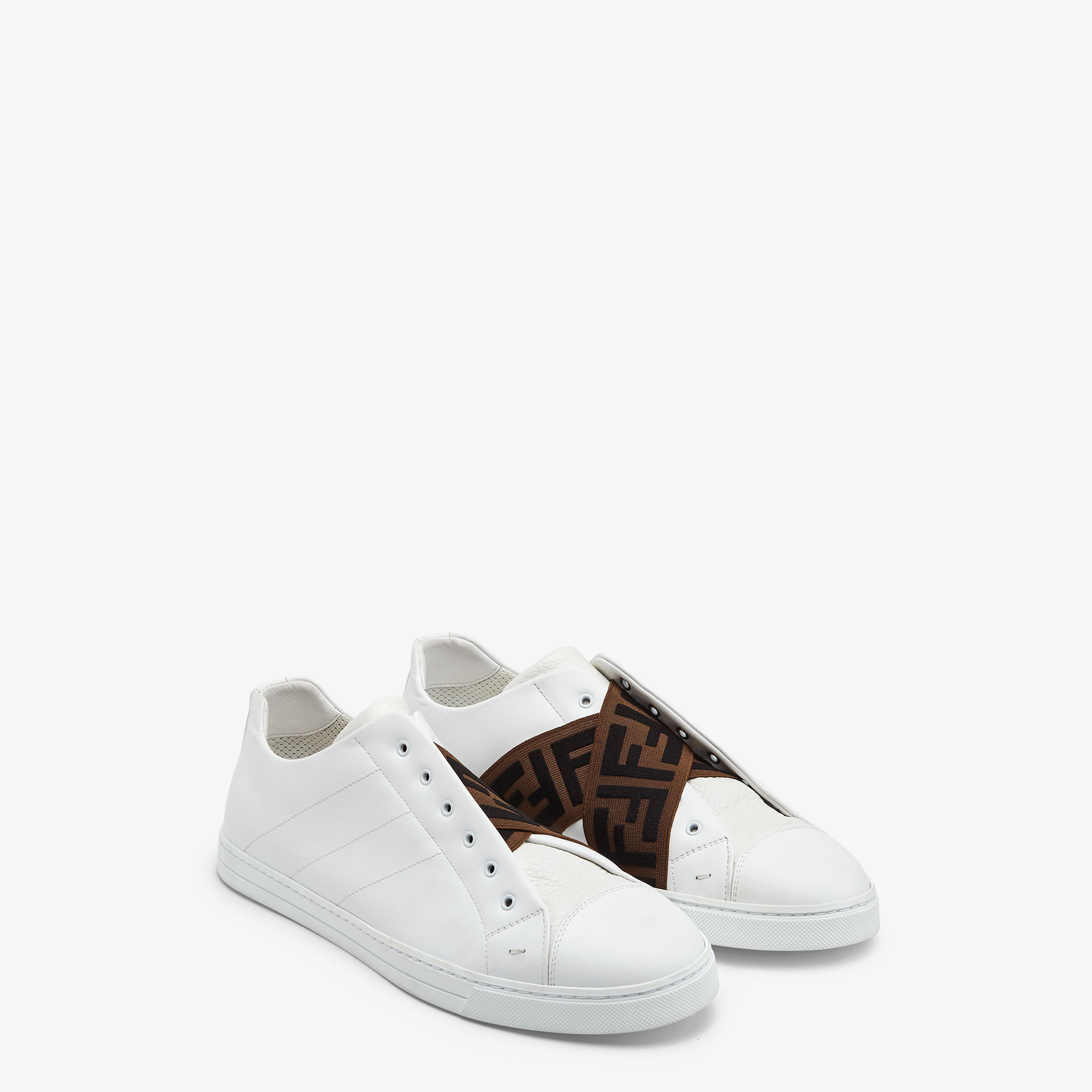 Sneakers - White leather slip-ons | Fendi