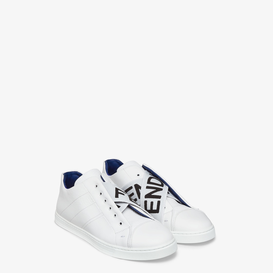 Fendi white 2024 leather sneakers