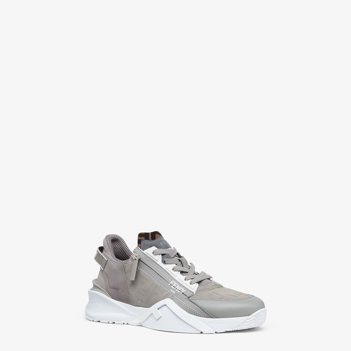 Grey clearance fabric trainers