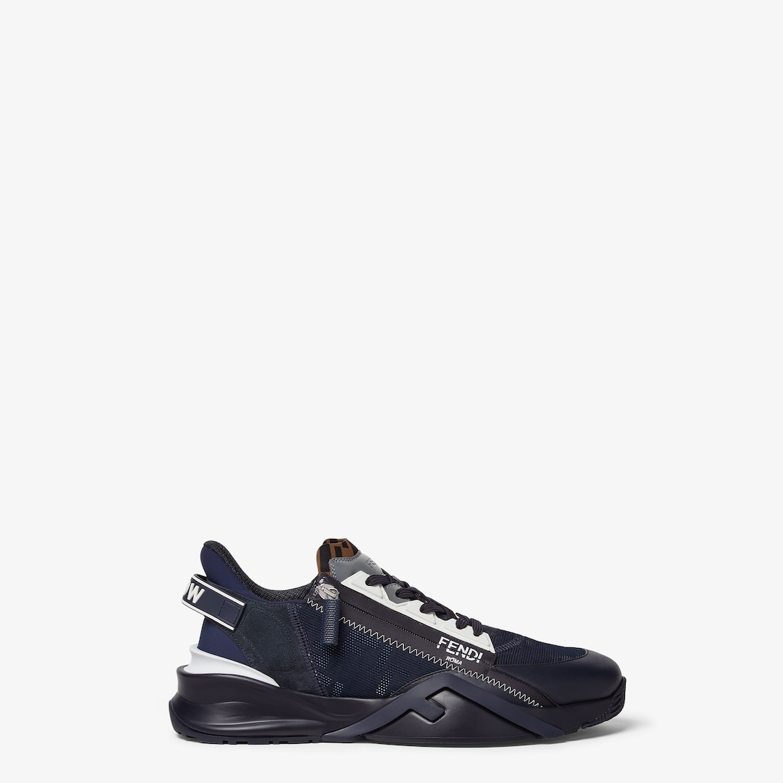 Fendi Flow Sneakers basses en tissu bleu Fendi