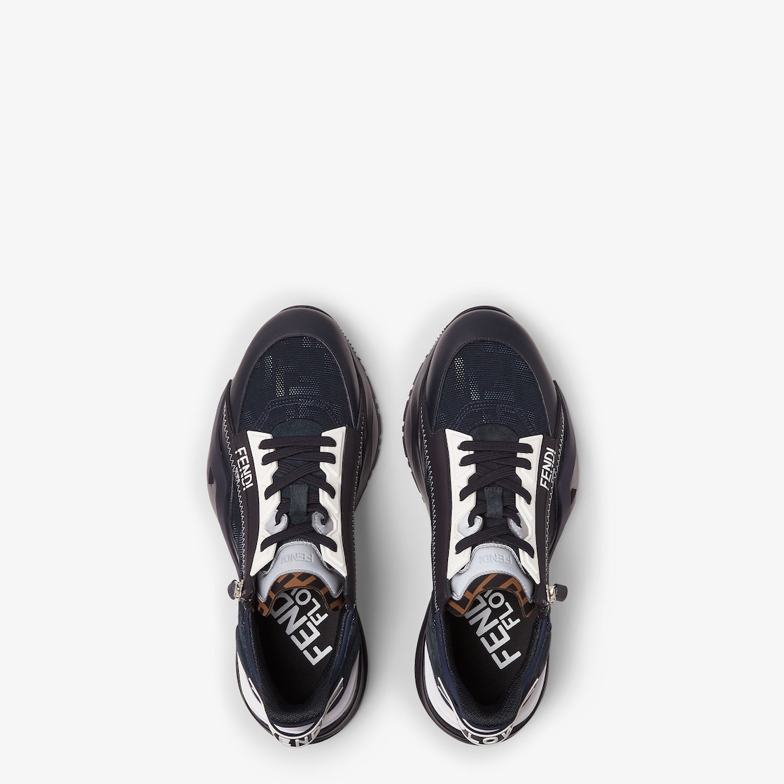 Fendi Flow Sneakers Blue fabric low-tops Blue - Image 4/5